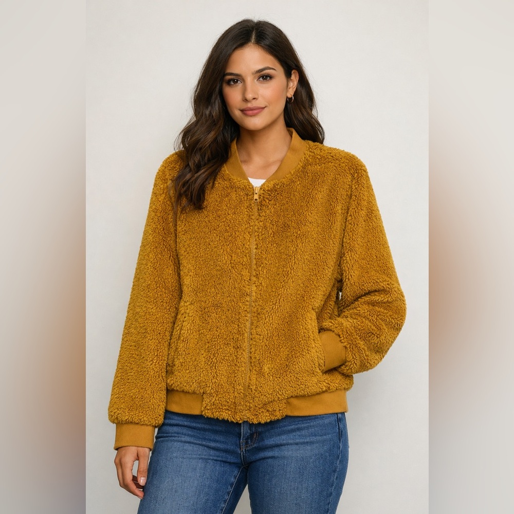 J. Crew Factory Women's Golden Teddy Jacket